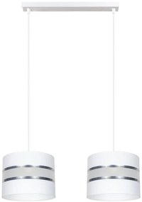 Lampadario a sospensione con filo CORAL 2xE27/60W/230V bianco
