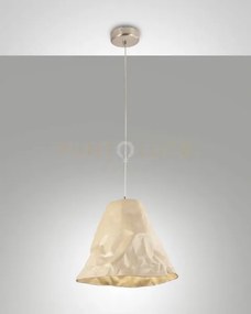 Crumple sospensione kaki 1 luce in metallo e ceramica attacco e28