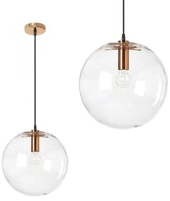 Lampada da soffitto pensile di vetro Lassi Rose Gold 25 cm