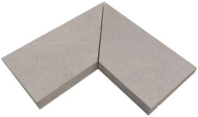 Bordo per piscina in gres porcellanato ECODADO+ Gradone Gres Int. dx-sx grigio 30x60x2 L 60 x H 60 cm, Sp 20 mm