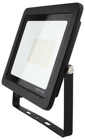 Faro Led Flood Light Slim 100W IP65 Bianco Neutro Carcassa Nera Sensore PIR Opzionale CL1918