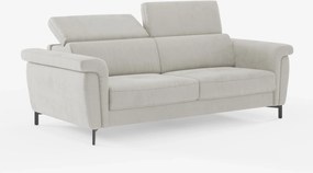 Capri divano letto di design con piedini alti - poggiatesta reclinabili in raffinato tessuto effetto velluto smacchiabile T30