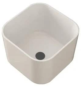 Lavabo da appoggio quadrato in ceramica L 40 x H 29 x P 40 cm bianco