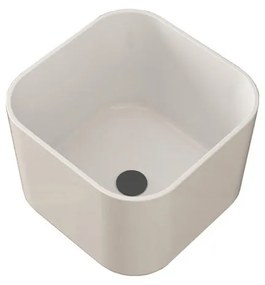 Lavabo da appoggio quadrato in ceramica L 40 x P 40 x H 29 cm bianco