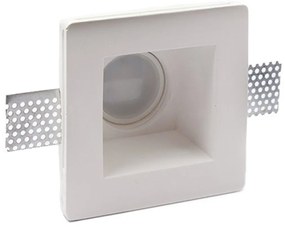 Portafaretto GU10 e MR16 in Gesso Pitturabile Quadrato 120x120 mm