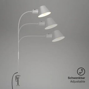 Brilo - Flessibile lampada da tavolo con clip 1xE27/10W/230V argento
