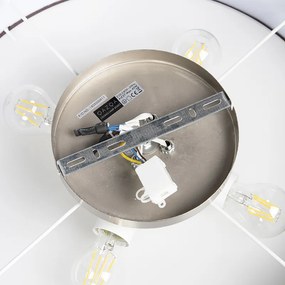 Plafoniera rustica marrone 50 cm - Drum