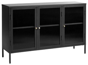 Vetrina in metallo nero 132x85 cm Bronco - Unique Furniture