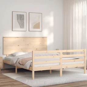 Giroletto con testiera king size in legno massello