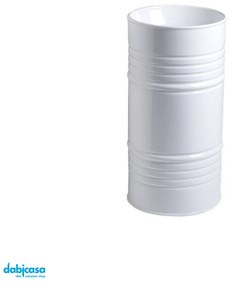 Kerasan " Barrel" ArtWork Lavabo In Ceramica Freestanding ø 42 x H 90 Bianco Lucido S/Pavimento