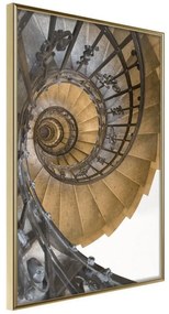 Poster  Winding Way Down  Cornice Quadri Cornice d'oro, Larghezza x Altezza Home decor 20x30