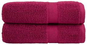 Asciugamani Da Bagno Solund 2 Pz Bordeaux 100x150cm 600gsm /