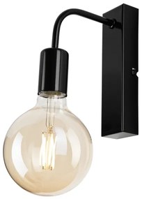 Applique ASTRID 1xE27/60W/230V nero lucido