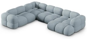 Divano angolare azzurro (con penisola a sinistra/a U) Loretto – Cosmopolitan Design