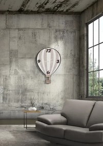Orologio da parete legno laminato 41X59 cm BRC - MONGOLFIERA