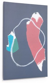 Kave Home - Quadro astratto Zoeli blu e rosso 60 x 90 cm