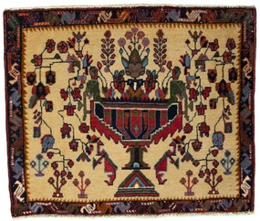 Shiraz Tappeto 60x70 (Iran) Annodato A Mano