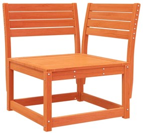 Set divani da giardino 3 pz marrone cera legno massello pino