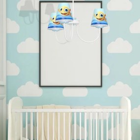 Lampadario per bambini su palo FISH 3xE14/40W/230V