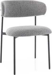 Sedia Elton grigioTap.232/nero
