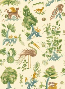GP & J Baker Tapete Gertrude - Soft Green/ Aqua