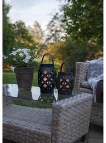 Lanterna nera Lanterna, altezza 16 cm Flame - Star Trading