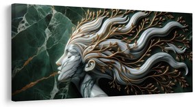 Quadro su tela – Bellezza naturale con volto di marmo