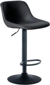 Sgabello Da Bar Regolabile Loft Con Imbottitura Comfort / Schwarz / Kunstleder