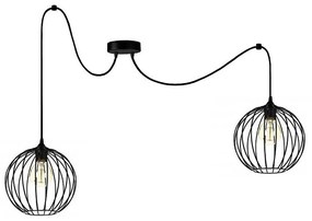 Lampadario a sospensione con filo MATT 2xE27/60W/230V ragno