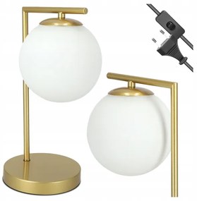 Lampada da tavolo 1xE27/40W/230V oro/bianco