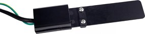 Paletto da Giardino 100cm Quadrato acciaio INOX Nero IP54 IK06 base E27