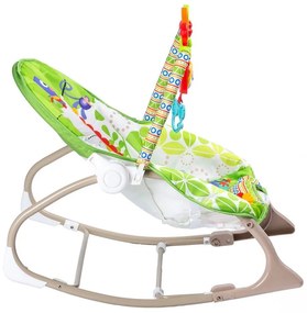 Sedia a dondolo per bambini ECOTOYS in verde 3in1