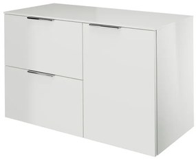 Mobile da bagno sotto lavabo Neo bianco laccato L 105 x H 65 x P 48.3 cm 2 cassetti 1 anta, lavabo non incluso