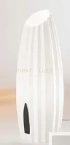 Nadine lampada da tavolo bianco in metallo e plastica riciclata att...