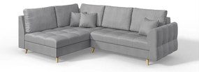 Divano angolare grigio (angolo sinistro) Ariella - Ropez