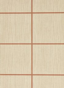 Harlequin Tapete Wood Blocks - Oak/ Terracotta Gloss