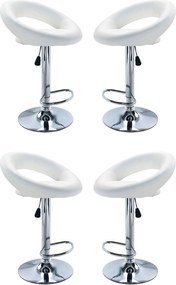 GUSTAVO - sgabello alto in acciaio set da 4