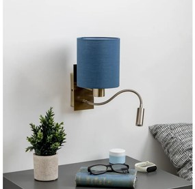 Brilagi - Applique a LED NUBILA 1xE27/25W/230V+ LED/3W ottone/blu scuro