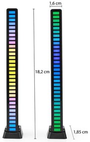 Nedis GALDP110BK - Lampada da tavolo LED RGB ricaricabile LED/250 mAh