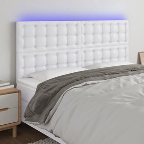 Testiera A Led Rosa 200x5x118/128 Cm İn Similpelle /