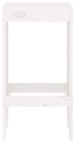 Sgabelli da bar 2 pz bianchi 40x36x75 cm legno massello di pino