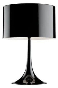 Flos Spun Light Table 1 Lampada da tavolo H. 57 cm a luce diffusa in vetro e metallo Nero lucido