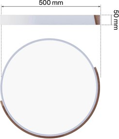 Plafoniera LED Rotonda 36W CCT Ø500mm Legno/Bianco