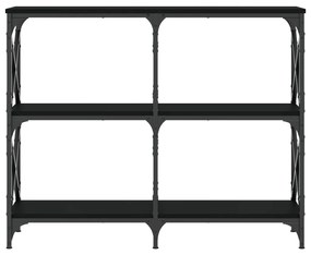 Tavolino consolle nero 100x28x80,5 cm in legno multistrato