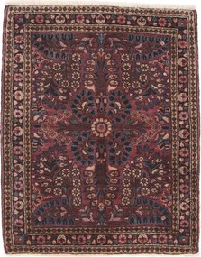 Sarouk Tappeto 80x60 Rosa (Iran) Annodato A Mano