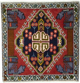 Shiraz Tappeto persiano 60x60 Rosso (Iran) Annodato A Mano