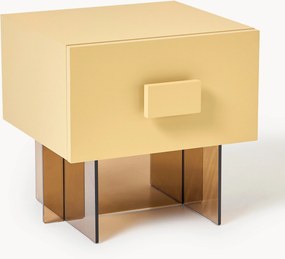 Comodino con gambe in vetro Kuno