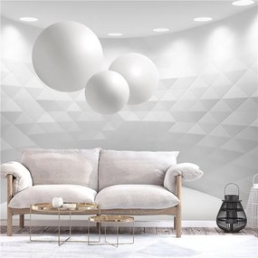 Fotomurale  Geometric Room  Colore bianco e nero, Dimensioni e Misure 200x140