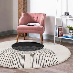 Tappeto rotondo color crema lavabile ø 120 cm Comfort – Mila Home