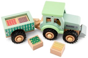 Trattore con rimorchio e carico